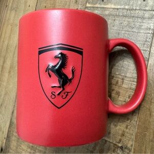 NWT Ferrari Red Mug with Black Prancing Horse Emblem